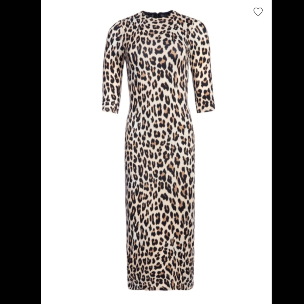 Delora Fitted Mock Neck Midi Dress